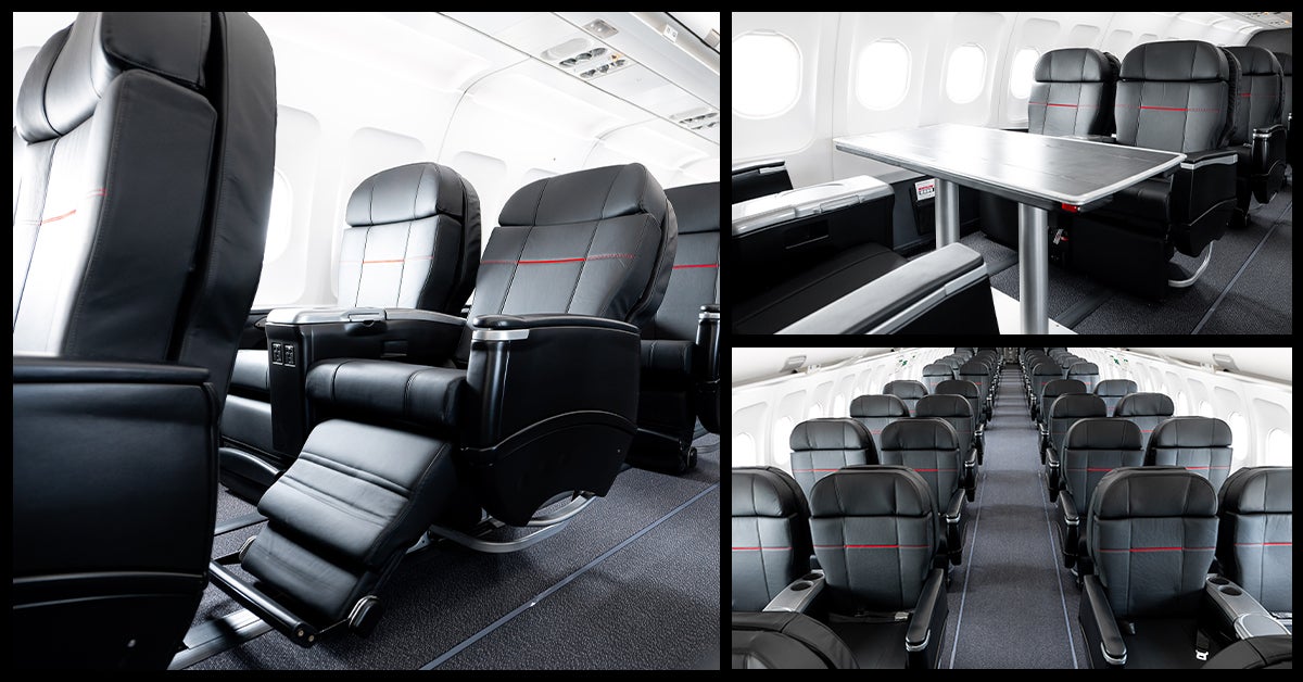 Air Canada Jetz : cabine aménagée par Avianor